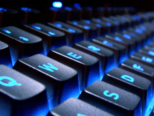 backlit computer keyboard